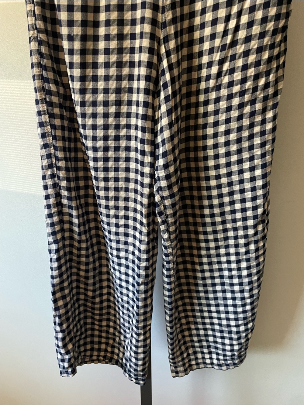 UNIQLO x Princesse Tam Tam Gingham Plaid Linen Blend Lounge Pants Wide Leg Small - Picture 6 of 7